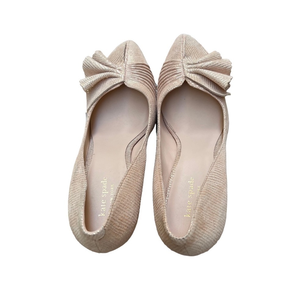 Kate Spade Alessia Pumps in Blush 10 like new heels Appliqué office neutral - Picture 6 of 16